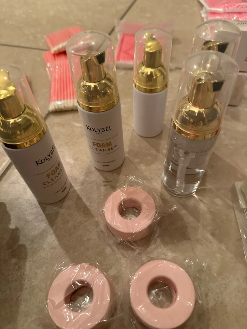 BRAND NEW KOLYBEL EYE LASH KIT INCLUDES LASHES, FOAM,GLUE,TAPES ETC… AS PICTURED